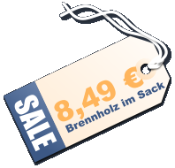 SALE 8,49  Brennholz im Sack